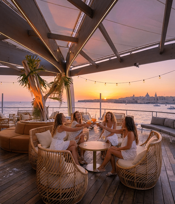 Every Friday, Saturday, and Sunday, Noma Island shifts into golden hour.